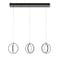 Afx Lock 3 Light Linear Pendant, Medium Base 120V, Black LCKP09L30D1BKLNR3 - alternate 1